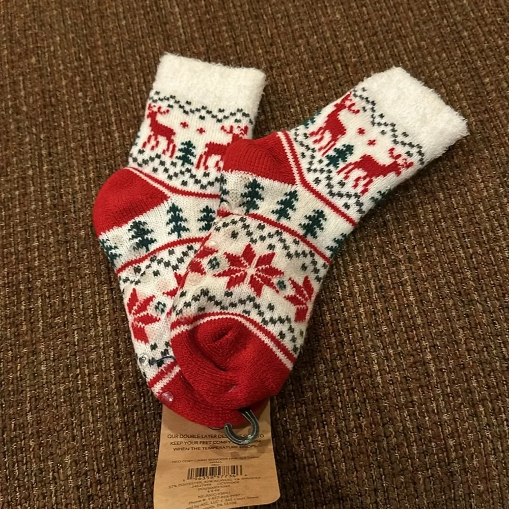 Northeast Outfitters Youth Cozy Cabin Holiday Reindeer Aloe Infused Socks